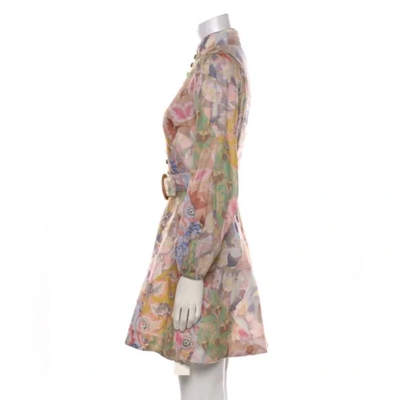 Zimmermann Women's Linen Floral Dress. Size 1 - Picture 2 of 10